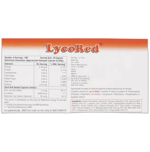 lycored capsule 10's